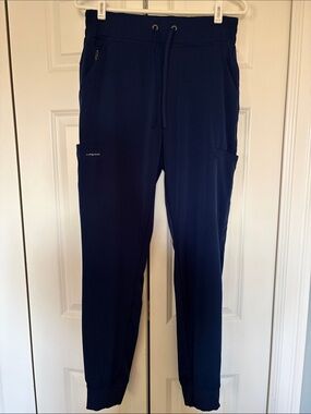 healing hands Navy Drawstring Jogger Pants Scrub pants